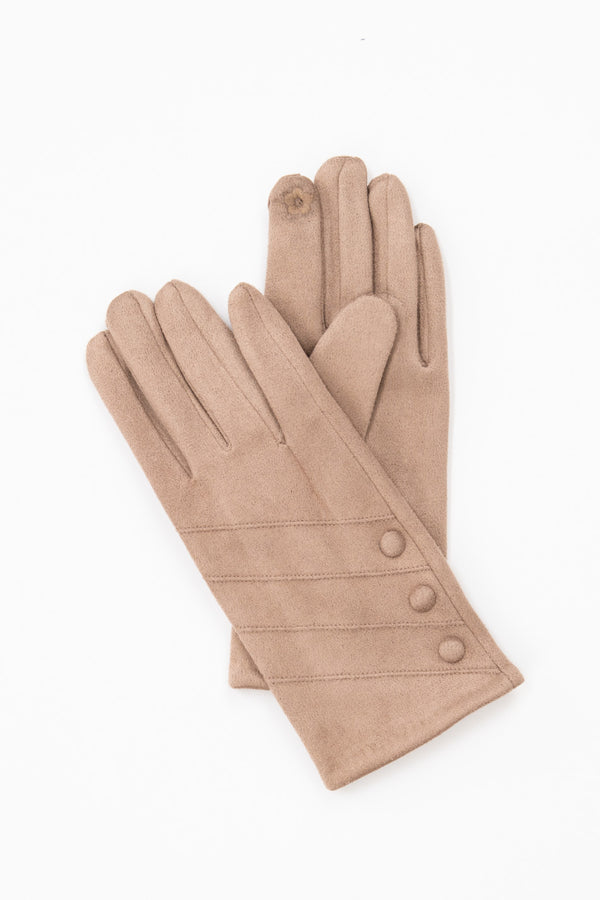 ELLA BUTTON TRIM GLOVES