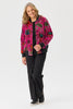 Verso Velvet Print Zip Up Jacket
