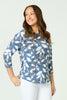 HAZELWOOD PRINT 3/4 SLEEVE TOP