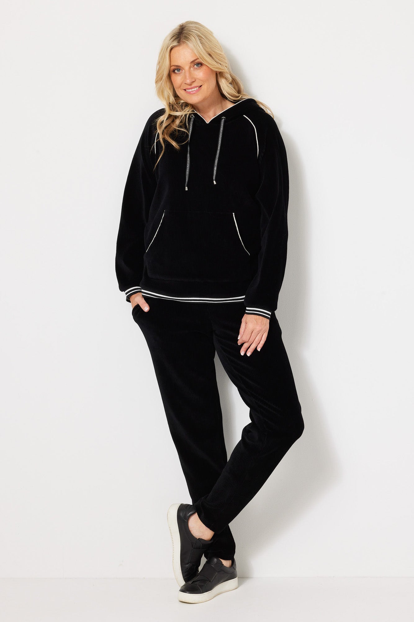 MAXWELL RIB VELOUR HOODIE