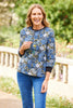 COTSWOLDS BALLOON SLEEVE PRINT TOP