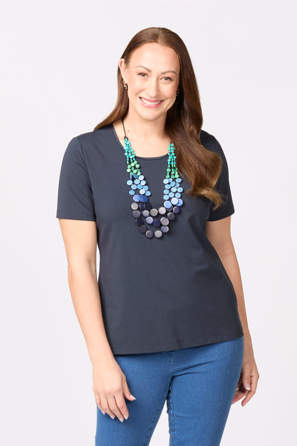 Everyday Ribbon Trim S/slv Tee