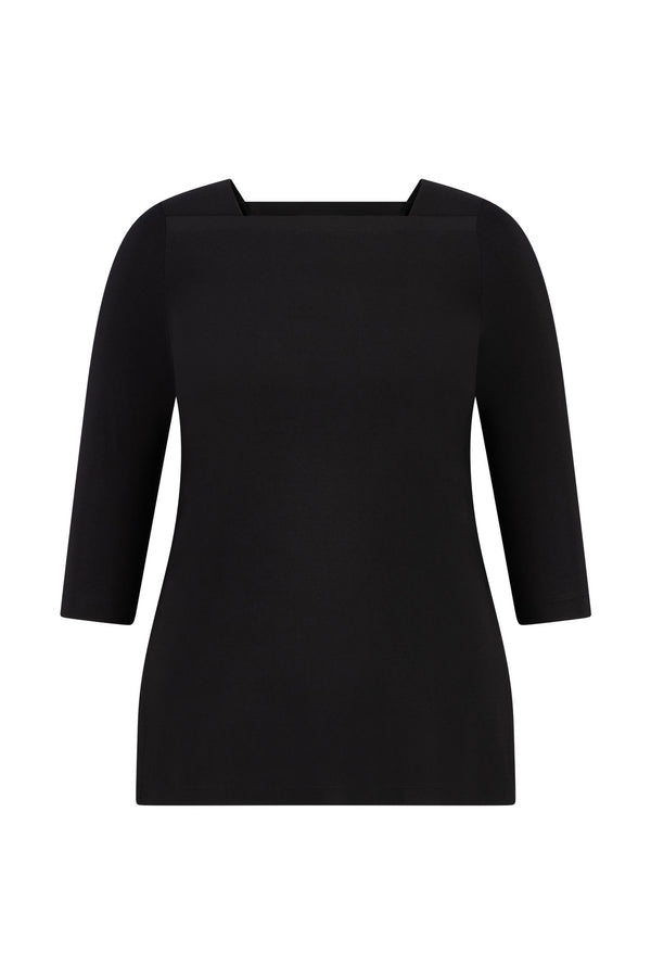 Hush 3/4 Slv Square Neck Top