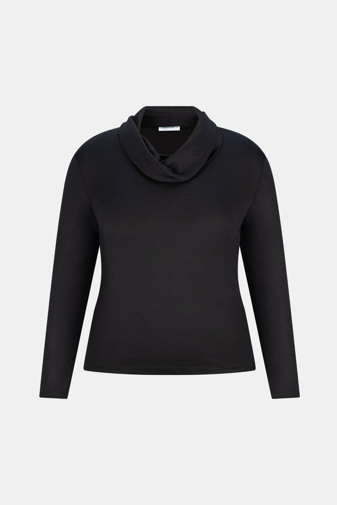 Hedrena Cowl Neck Long Sleeve Top