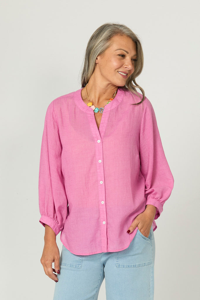 Hi-low Puff Sleeve Shirt