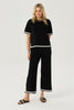 OTIS CONTRAST TRIM S/S KNIT TOP