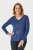 Hedrena V Neck Long Sleeve Top
