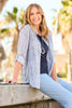 WAVY STRIPE 3/4 SLV SHIRT