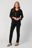 HUSH FLUTED BUTTON SLEEVE TOP