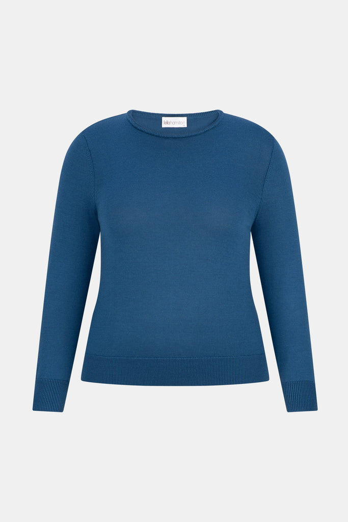 MELANIE MERINO WOOL CREW NK SWEATER