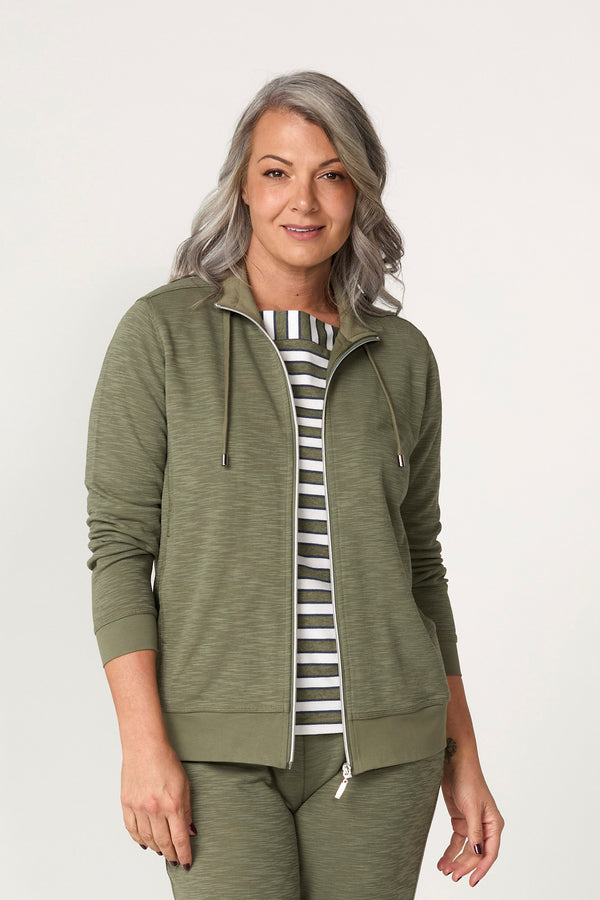 Retreat Top Stitch Zip Up Jacket
