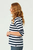 BOAT CLUB STRIPE 3/4 SL TEE