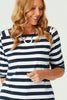 BOAT CLUB STRIPE 3/4 SL TEE