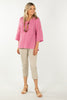 SYRACUSE BUTTON BACK LINEN TOP