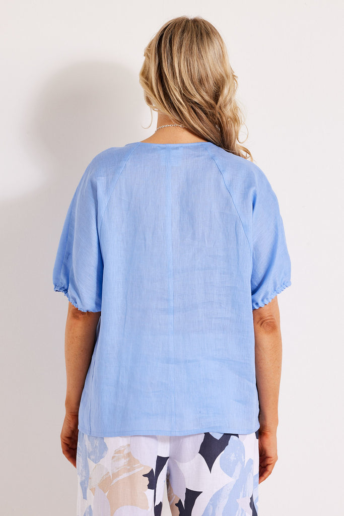 CALEDONIA SCOOP NECK TOP