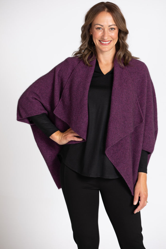 POSSUM MOSS STITCH LONGLINE WRAP
