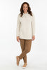 RIB DRAWSTRING NECK SWEATER