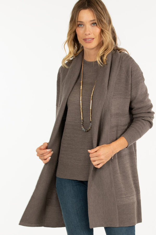 LUINA LONGER MERINO CARDIGAN