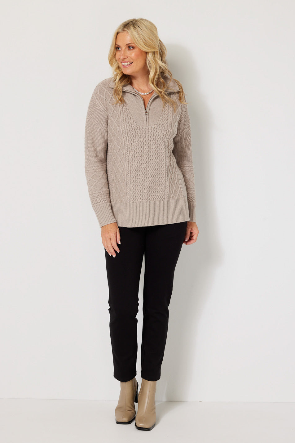 DELPHINE 1/4 ZIP SWEATER