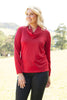 HEDRENA COWL NECK LONG SLEEVE TOP