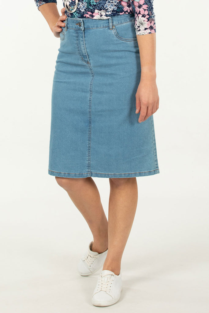 CODE DENIM ZIP FRONT SKIRT