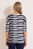 WAVY STRIPE V-NECK TEE