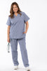 ENERGY CHECK V NECK SCRUB TOP