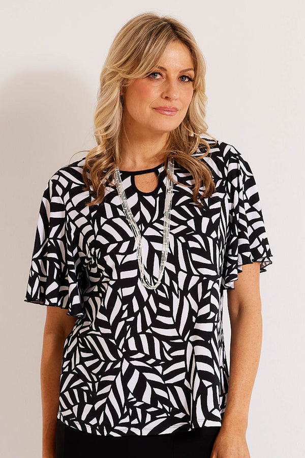 BOWEN LANE FLUTTER SLEEVE TOP