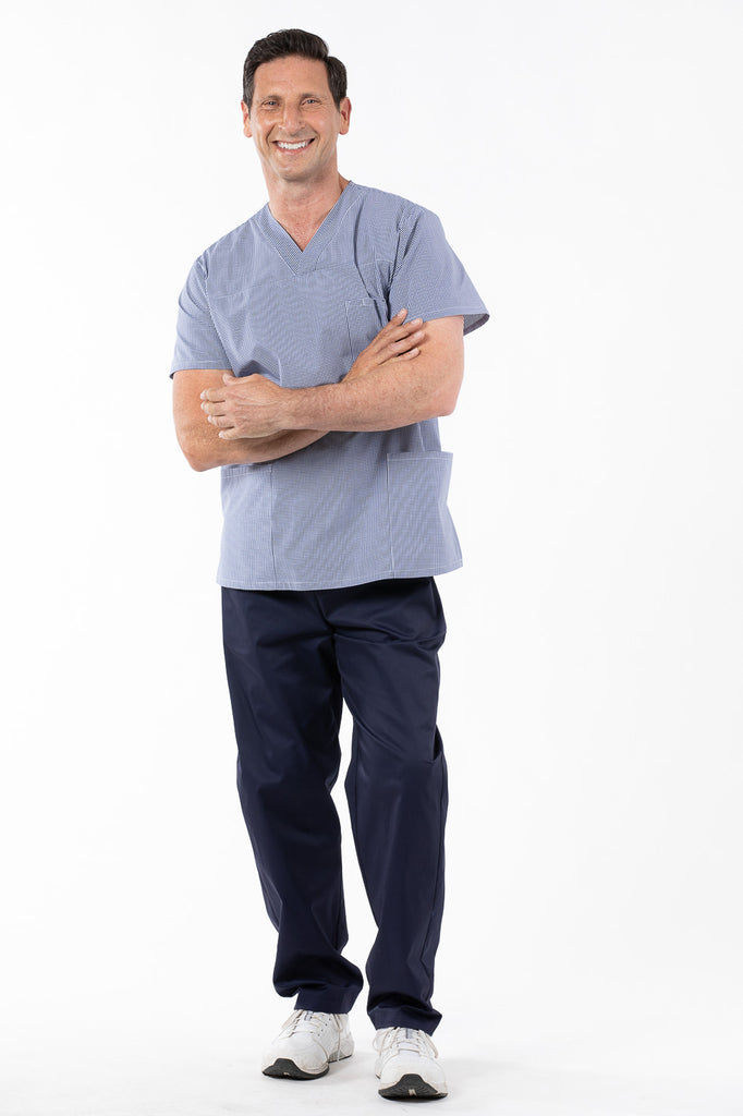 Energy Check V Neck Scrub Top